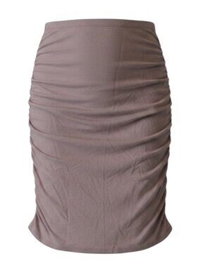Sunday Best Ruched Bodycon Skirt Women's Medium Mauve Pink